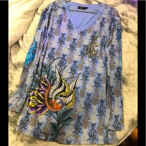 Ed Hardy Long Sleeve Tunic EUC